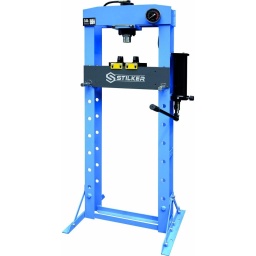 Presse d'atelier manuelle 30T bâti soudé
Bâti soudé.
Hauteur de la table réglable.
2 vés de dressage.
Vérin mobile coulissant latéralement.
Hauteur 1775mm
Course du vérin 150mm
Force de travail 30T
Type pompe manuelle
Hauteur hors tout 1775mm
Capacité maxi 30T
Type de vérin mobile
Type de bâti soudé
Largeur table 490mm
Poids article 145,5KG
A
750mm
B
660mm
C
1720mm
D
1775mm
E
490mm
F
132mm
F1 MINIMUM
55mm
F2 MAXIMUM
1035mm