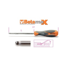 Clé mâle emmanchée à tête sphérique pour vis 6 pans
- longueur : 196mm - lame : 2 x 100mm - qualité premium beta depuis 1939