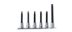Jeu de 6 douille tournevis à tête sphérique pour vis 6 pans creux