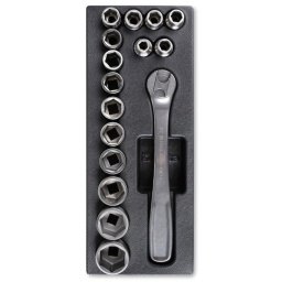 Module douilles 1/2" Inox 16 pièces
10-12-13-14-15-16-17-18-19-21-22-24-27-30-32mm