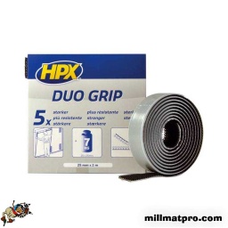 Ruban double face
adhesif: hot melt caoutchouc
support: polyamide
tenue en temperature: 90°c
epaisseur: 3.10 mm repositionnable
fixation à clip reajustable: on obtient une fixation opt-i mâle en pressant les structures en crochet l'une dans l'autre
convient aussi bien aux sollicitations fortes que faibles.
supporte une charge jusqu'a cinq fois supérieure qu'avec des fixations <<sangle et crochet>> classiques