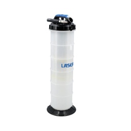 Extracteur de fluides pneumatique ou manuel d'une capacité de 10 litres, qui peut être raccordé au réseau d'air comprimé d'un atelier par l'intermédiaire d'un adaptateur Euro 1/4" standard.
Il peut être utilisé pour l'extraction de tous les types d'huiles de lubrification des voitures, motos, moteurs marins et moteurs fixes, ainsi que pour la purge des freins.
Il convient également pour les fluides non corrosifs à faible viscosité tels que l'eau, et pour de nombreuses autres applications, y compris la vidange des citernes, des aquariums, des éviers, etc.
Convient pour l'huile moteur, l'ATF, le liquide de refroidissement, le liquide de frein, l'eau et d'autres fluides à faible viscosité.
Capacité : 10 L. Dimensions : 695 mm x 220 mm x 220 mm.
Pression de service : 85 - 110 psi. Admission d'air : Raccord mâle Euro 1/4" BSP.
Fourni avec un tuyau/adaptateur principal de 10 mm de diamètre x 1 m, et trois tuyaux supplémentaires (de 5, 6 et 8 mm de diamètre) qui sont utilisés avec le tuyau/adaptateur principal.
Un extracteur de fluides manuel/pneumatique d'une capacité de 6 litres est également disponible, voir la référence Laser 9020.
