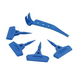 Bouchon de réparation rapide de pneus
Peut-être le système de réparation de pneus le plus rapide à ce jour ! Le bouchon de réparation rapide Laser est conçu pour se visser dans le trou du pneu et se détacher au ras du pneu.
Idéal pour une réparation temporaire afin de pouvoir conduire le véhicule jusqu'à l'atelier.
Simple à utiliser, sans colle. Il suffit de retirer la vis ou le clou du pneu et de visser le bouchon de réparation rapide Laser. Détachez la poignée du bouchon du pneu.
Le kit contient : 4 grands bouchons de pneus en plastique dur et 1 levier extracteur de clous.
Taille de bouchon de pneu : longueur d'insertion = 28 mm, diamètre du noyau du filetage = 4 mm conique.
Le levier est fabriqué en acier avec finition à revêtement poudre.