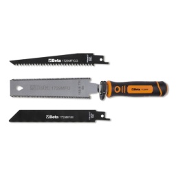 Scie multifonction pour métaux, plaques de plâtre, bois et plastique
Contenu du Kit :
- Lame pour métal denture de 24 TPI
- Lame pour plaques de plâtre denture de 6 TPI
- Double lame pour plastique denture de 11 TPI et pour bois denture 16 TPI