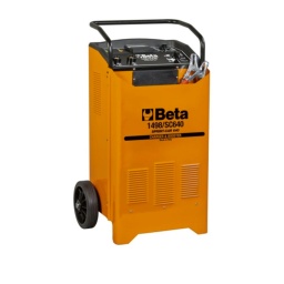 Chargeur / démarreur de batterie 12/24 V sur roues
Les chargeurs de batterie et les démarreurs professionnels sur roues de BETA possèdent une poignée ergonomique et des roues robustes assurant une puissance élevée portable.
Equipé de sélecteurs de courant de charge lente/rapide, d'un ampèremètre intégré, de protections thermostatiques et de fusibles internes permettant d'avoir une sécurité maximale contre les courts-circuits et les inversions de polarité.
La fiabilité que vous recherchez, la simplicité dont vous rêvez.
Données techniques :
Alimentation (monophasée) : 230 V - 50/60 Hz
Puissance : 1800 W
Tension : 12/24 V
Courant maximal : 75 A
Courant de charge : 50 A
Courant de suralimentation : 550 Acc
Courant de démarrage : 400 A
Capacité de charge : 600 Ah 15h
Positions de charge : 6 + boost