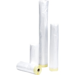 Film de masquage
- En bobine.
- Film de polyethylène de haute densite (HDPE) + ruban de masquage.
- Supporte les températures de sechage en cabines et de sechage par infrarouge.
- La composition du plastique facilite les coupes droites.
- Adhere a la superficie. Resiste aux dissolvants.
Le traitement corona du plastique evite l’egouttement de la peinture.
- Utilise pour le masquage et la protection du vehicule
- Recomm nde pour la réparation de surfaces completes lorsqu’il est necessaire de proteger les zones adjacentes (vitres. portes. pare-chocs. etc.)