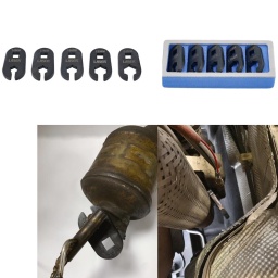 Introduite pour la première fois par Laser Tools sous la forme d'une clé de 22 mm, la clé pour vaporisateur de carburant FAP 8100 a été conçue spécifiquement pour fonctionner avec la clé à chocs manuelle Laser 4590.
Le jeu de clés pour capteurs difficiles d'accès Laser 9230 a été introduit dans la gamme Laser à la suite de demandes de clients pour davantage de tailles afin der travailler avec la référence 4580 pour la dépose des capteurs d'échappement difficiles d'accès.
Conception très mince pour un meilleur accès ; 14, 17, 19, 22 et 24 mm sur plats, clé de style pattes-d'oie à 6 points avec carré de 1/2".
Conçu pour la dépose des capteurs d'échappement.
Peut être utilisé avec des douilles à carré de 1/2" et pour les applications à clé dynamométrique.
Pour des résultats optimaux, utiliser avec la clé à chocs manuelle à carré de 1/2" (référence Laser 4590).
Pour des tailles individuelles, voir les références 9188 (14 mm), 9189 (17 mm), 9190 (19 mm), 8100 (22 mm) et 9191 (24 mm). Fabriqué à Sheffield.