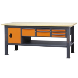 Etabli d'une longueur de 2,1m avec plan de travail en bois, 6 tiroirs et 1 compartiment de rangement avec porte.
Principales caractéristiques :
- Plan de travail (2100 x 750 mm) en bois contreplaqué stratifié de 38 mm d'épaisseur
- 6 tiroirs (367x588 mm) montés sur glissières à billes de précision :
1 tiroir d'une hauteur de 210 mm
4 tiroirs d'une hauteur de 70 mm
1 tiroir d'une hauteur de 140 mm.
- Fonds de tiroirs protégés par un tapis en néoprène
- Chaque tiroir peut accueillir jusqu'à 4 modules d'outillage BETA
- Serrure centralisé frontale
- 1 compartiment de rangement avec porte et serrure
- Structure en acier avec 4 pieds
- Prédisposition pour l'installation d'un étau (1599F/150 ou 1599GI/150, vendus séparément)
- Demi-étagère inférieure de rangement, 1788x335 mm ; épaisseur : 40 mm
- Prévu pour la fixation au sol
- Capacité de charge statique : 800 kg uniformément répartis
Les accessoires suivants peuvent être ajoutés :
- Panneau latéral perforé C58PFL
- Bord antichute, 2100 mm, C58BAC 2.1
-162 kg
2.100x750x904 mm