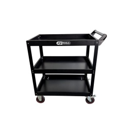 Chariot d'atelier métal
3 grands plateaux pouvant accueilir chacun une charge importante de 100 kg
4 roues robustes Ø 125 mm dont 2 directionnelles avec frein
Poignée de transport
Hauteur confortable pour limiter les troubles musculo-squelettiques (TMS)
Attribut de fonction 1 :3 étages
Avec roues :oui
Charge maximale (kg) :300 kg
Charge maximale par étagère fixe :100 kg
Code EAN :3663389008738
Couleur :Noir
Diamètre des roues en mm :125 mm
Dimension du plateau :730 x 465 mm
Dimensions :l.855 x P.505 x H.960 mm
Matière :Tôle d'acier
Nombre de roues :4
Nombre de roue(s) de direction :2
Type de pneumatique :Matière plastique
Matière des roues :PVC
Poids : 36,00 kg