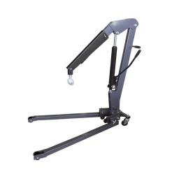 Grue d'atelier mobile 3 position de fleche
- 1000 - 900 - 800kg
- long bras de 1085 a 1385mm - pompe double effet
- pompe rotative 360°
- descente type homm mort
- chassis rabaisse 125mm - roue nylon