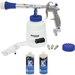 Pistolet de lavage pneumatique avec extracteur et nettoyants habitacle et textile
Pack complet pour un nettoyage intérieur véhicule.
Comppsition :
- 1 pistolet de lavage pneumatique type TORNADOR
- 1 extracteur avec 4 adaptateurs
- 1 nettoyant habitacle KARZHAN 1L
- 1 nettoyant textile KARZHAN 1L
Idéal pour les habitacles, tableau de bord, ainsi que les sièges, tapis et moquettes.
Finition remarquable.
Capacité 1L
Consommation air 240 l/min
Pression de service 4 à 7 bar
Raccord entrée air F 1/4"
Poids 3,59KG