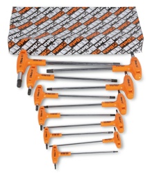 Jeu de clés mâles 6 pans coudées
à poignée en T
chromées
2-2,5-3-3,5-4-4,5-5-6-7-8-10 mm