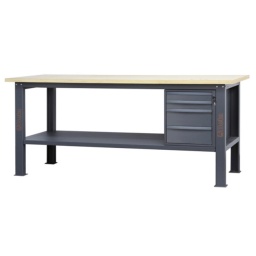 Etabli d'une longueur de 2,1m avec plan de travail en bois et 4 tiroirs
Principales caractéristiques :
- Plan de travail (2100 x 750 mm) en bois contraplaqué stratifié de 38 mm d'épaisseur
- 4 tiroirs (367x588 mm) montés sur glissières à billes de précision :
2 tiroirs d'une hauteur de 70 mm
2 tiroirs d'une hauteur de 140 mm.
- Fonds de tiroirs protégés par un en néoprène
- Chaque tiroir peut accueillir jusqu'à 4 modules d'outillage BETA.
- Serrure centralisée frontale
- Structure en acier avec 4 pieds BETA.
- Prédisposition pour l'installation d'un étau (1599F/150 ou 1599GI/150, vendus séparément)
- Demi-étagère inférieure de rangement, 1788x335 mm ; épaisseur : 40 mm
- Prévu pour la fixation au sol
- Capacité de charge statique : 800 kg uniformément répartis
Les accessoires suivants peuvent être ajoutés :
- Panneau latéral perforé C58PFL
- Bord antichute, 2100 mm, C58BAC 2.1
118 kg
2.100x750x904 mm