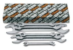 Jeu de 8 clés à fourches (art. 55AS)
1/4x9/32-5/16x11/32-3/8x7/16-
1/2x9/16-9/16x5/8-5/8x11/16-
11/16x13/16-3/4x7/8