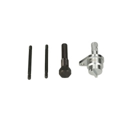Jeu d'outils de calage moteur VAG 1.2 / 1.4 FSI, TFSI, 4 pcs
Pour moteurs 1.2 et 1.4 FSI et TFSI de chez VAG
Affectations véhicules : Audi : A1 et A3
Volkswagen : New Beetle, Caddy, Golf, Jetta, Polo, Touran
Škoda : Fabia II, Octavia II, Praktik, Rapid, Roomster, Yeti
Seat : Altea, Ibiza, Leon, Toledo
Codes moteurs : CBZA, CBZB, CBZC
Codes OEM : T10340, T10341, T10414