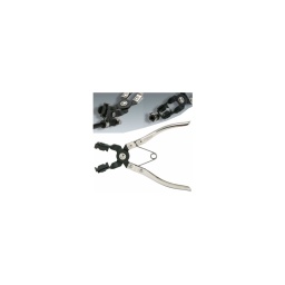 Pince à colliers "clic" à tête pivotante 45°

- permet d'atteindre les colliers dans les endroits difficiles d'acces
- ouverture automatique
- long 200mm 