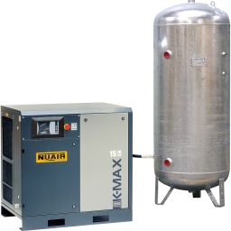 Compresseur à vis 15 kW 10 bar cuve galvanisée 500 L K-MAX 15/10/500VG
IR-C-3
Compresseur à vis à entrainement direct 15 kW 10 bar, équipé d'un moteur électrique haute performance IE3 et d'un contrôleur électronique de dernière génération LOGIN. Livré avec un réservoir d'air vertical 500 litres galvanisé.
Débit réel (m³/h) 123
TS max (°C) 120
TS min (°C) -10
Puissance sonore (dB (A)) 68
Volume du réservoir (L) 500
Puissance (kW) 15
Puissance (CV) 20