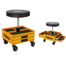 Tabouret à roulettes réglable en hauteur avec 3 tiroirs
Le tabouret à roulettes réglable 2251N de Beta facilite l'exécution de tâches de travail prolongées à différentes hauteurs.
Les trois compartiments de rangement et les trois tiroirs permettent d'avoir à portée de main l'essentiel des outils et améliore l'efficacité de l'utilisateur.
Caractéristiques :
- Tabouret réglable verticalement (445 à 580 mm)
- Coffre de rangement à base carré (380 mm) avec 3 tiroirs (2+1)
- Dimensions du plateau de rangement compremant 3 compartiments : 350x180x90 mm
- Dimensions des tiroirs : 2X 190x190mm - 1X 380x190mm
- 4 roulettes pivotantes Ø 75 mm