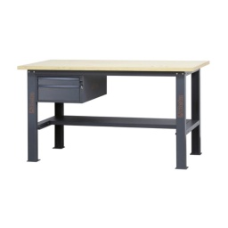 Etabli d'une longueur de 1,6 m avec plan de travail en bois et 2 tiroirs
Principales caractéristiques :
- Plan de travail (1600 x 750 mm) en bois contreplaqué stratifié de 38 mm d'épaisseur
- 2 tiroirs (367x588 mm) montés sur glissières à billes de précision :
1 tiroir d'une hauteur de 70 mm.
1 tiroir d'une hauteur de 140 mm.
- Fonds de tiroirs protégés par un tapis en néoprène
- Chaque tiroir peut accueillir jusqu'à 4 modules d'outillage BETA
- Serrure centralisée frontale
- Structure en acier avec 4 pieds
- Prédisposition pour l'installation d'un étau (1599F/150 ou 1599GI/150, vendus séparément)
- Demi-étagère inférieure de rangement, 1288x335 mm ; épaisseur : 40 mm
- Prévu pour la fixation au sol
- Capacité de charge statique : 1000 kg uniformément répartis
Les accessoires suivants peuvent être ajoutés :
- Panneau latéral perforé C58PFL
- Bord antichute, 1 600 mm, C58BAC 1.6
-82 kg
1.600x750x904 mm
