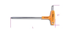 Poignée emmanchée coudée carré mâle 1/4" chromé