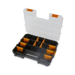 PETIT coffret organiseur comprenant 15 compartiments et 10 séparateurs amovibles
C'est la solution parfaite pour transporter de petits éléments, notamment des vis, des écrous, des rondelles, des rivets ou des chevilles.
-Couvercle transparent robuste, conçu pour empêcher les éléments de sortir des compartiments
-Séparateurs amovibles, permettant de former des compartiments de différentes tailles, en fonction des besoins.
-Peuvent être empilables et accrochés ensembles
-Dimensions intérieures : 345 x 290 mm