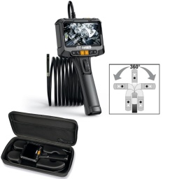 Vidéoscope électronique avec sonde flexible et rotative
Découvrez le vidéoscope 961N qui est l'outil idéal pour tous les travaux !
En effet, grâce à sa sonde orientable à 360° et à sa caméra double éclairage, il permet de visualiser avec précision et sans difficultés les endroits les plus inaccessibles.
Son nouvel écran TFT LCD 5" doté d'une résolution exceptionnelle (1920 x 1080), permet de visionner des images et des vidéos nettes et lumineuses, comme jamais auparavant.
En choisissant le vidéoscope 961N vous optez pour avoir une qualité d'image optimale.
SPÉCIFICATIONS TECHNIQUES :
Résolution maximale : 1920 x 1080
Longueur de la sonde : 1500 mm
Diamètre de la caméra : 6 mm
Formats vidéo : AVI
Formats de photos : JPEG
Angle de prise de vue : 0 à 180°
Réglage de la sonde : 0 à 360°
Indice de protection de la sonde : IP67
Transfert des données : câble USB-C ou carte SD
Alimentation : batterie 3,7 V - 2000 mAh