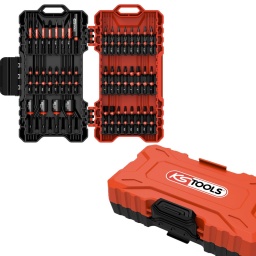 Coffret d'embouts de vissage à chocs 1/4'', 76 pièces
Jeu d'embouts à chocs pour une utilisation dans tout domaine
Embouts ultra-résistants avec double zone de torsion pour un transfert de couple optimal
Acier phosphaté
Traitement spécifique pour utilisation à chocs
Uniquement pour utilisation à chocs
Coffret plastique renforcé avec emplacements modulables
Empreinte gravée au laser sur chaque embout
Maintien ferme des embouts dans leur logement
Anse d'accrochage
Contenu :
Porte-embouts magnétique à chocs 1/4'' L.60 mm
Tourne-écrous L.50 mm : 1/4'' - 8 mm - 10 mm - 13 mm
Embouts à chocs 1/4'' L.32 mm :
2 x PH1 - 4 x PH2 - 4 x PH2R - 2 x PH3
2 x PZ1 - 4 x PZ2 - 2 x PZ3
2 x T10 - 4 x T15 - 4 x T20 - 4 x T25 - 2 x T27 - 4 x T30 - 2 x T40
Fente 3,5 mm - 4,5 mm - 5,5 mm - 6,5 mm
6 pans 2 x 3 mm - 2 x 4 mm - 2 x 5 mm - 2 x 6 mm - 2 x7 mm - 2 x 8 mm
4 pans 2 x #1 - 2 x #2 - 2 x #3
Embouts à chocs 1/4'' L.50 mm :
PH1 - PH2 - PZ1 - PZ2 - T20 - T25 - T30