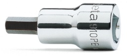 Douille tournevis pour vis 6 pans creux, carré femelle 3/8", chromée - embouts brunis