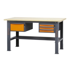 Etabli d'une longueur de 1,6m avec plan de travail en bois et 4 tiroirs
Principales caractéristiques :
- Plan de travail (1600 x 750 mm) en bois contreplaqué stratifié de 38 mm d'épaisseur
- 4 tiroirs (367x588 mm) montés sur glissières à billes de précision :
1 tiroir d'une hauteur de 210 mm.
1 tiroir d'une hauteur de 70 mm.
- Fonds de tiroirs protégés par un tapis en néoprène
- Chaque tiroir peut accueillir jusqu'à 4 modules d'outillage BETA
- Serrure centralisée frontale
- Structure en acier avec 4 pieds
- Prédisposition pour l'installation d'un étau (1599F/150 ou 1599GI/150, vendus séparément)
- Demi-étagère inférieure de rangement, 1288x335 mm ; épaisseur : 40 mm
- Prévu pour la fixation au sol
- Capacité de charge statique : 1000 kg uniformément répartis
Les accessoires suivants peuvent être ajoutés :
- Panneau latéral perforé C58PFL
- Bord antichute, 1600 mm, C58BAC 1.6
- 103,5 kg
1.600x750x904 mm