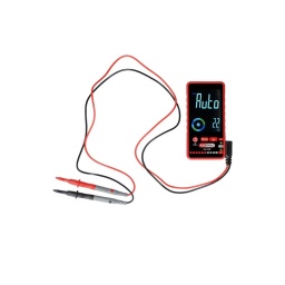 Multimètre digital True RMS
Compact et portatif grâce à sa batterie rechargeable
Multimètre à valeur efficace vraie (True RMS)
CAT III - 600 V
Selon la norme EN 61010-1
Prise USB C pour charge via USB
Ecran tactile LCD 6000 points avec rétroéclairage
Fonction de sauvegarde des données
Indication du dépassement de plage
Indication du niveau de batterie sur l'écran
Arrêt automatique après 15 minutes
Fonctions :
Courant alternatif et continu
Tension du courant alternatif et continu
Résistance
Fréquence
Polarité
Continuité audible
Testeur de diodes
Température
Plus d’information
Alimentation : lithium-ion 3.7 V
Code EAN : 3663389002514
Dimensions : L.138 x l.68 x H.15 mm
Fusible S1 : 10 A patch céramique
Longueur de câble en m : 0,99 m
Matière : Coque en matière plastique
Mesure de résistance : 600 Ohm - 60 MegaOhm
Plage de courant AC : 600 mA - 10 A
Plage de fréquence : 40 Hz ~ 400 Hz
Température de stockage : -10°C à +50°C (14° à 122° F)
Température d'utilisation : 0°C à +40°C
Temps de charge : 3h (chargeur 5V / 1A)
Tension alternative : 600 mV - 600 V
Tension continue : 600 mV - 600 V
Prise de charge : USB-C
Capacité : 6 nF - 60 mF
Poids : 130g