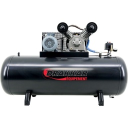 Compresseur à pistons entrainement par courroies
Compresseur fixe
-sans détendeur
-équipement du réservoir : soupape de sécurité, manomètre, vanne de purge, vannes de sortie d'air directe
Garantie 2 ans
Cuve: 500L
Alimentation: 380v tri
Puissance: 7,5 CV (4kw)
Rotation bloc: 980 tr/min
Volume air engendré 52m3/h
Pression maxi: 10 bar
Sortie: 1/2 pouce F directe
Dimensions: 2000x 700 x 1350mm
Poids: 235kg