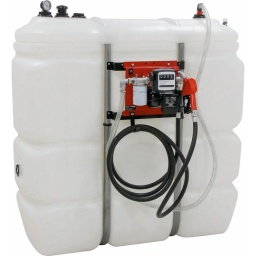 Cuve de stockage fuel PEHD 1500L DP avec kit station gasoil 230V 60 l/min, pistolet automatique, compteur, filtre - Usage intérieur
Pour le stockage du gasoil, du fuel et du GNR.
PEHD double paroi, couleur blanche.
2 poignées de transport.
Pour un stockage uniquement à l'intérieur sous abri des UV.
Cuve avec 2 renforts latéraux métalliques.
support de pompe + 4 vis, station complète 08599; débit 60 L/mn, pistolet auto, filtre, compteur méca, raccords.
Livrée avec :
Un détecteur de fuite
Une jauge de niveau type horloge
Un évent
Une canne complète
Un tuyau d'aspiration cuve/pompe 2m Ø 25mm
Un support de pompe + 4 vis
Station gasoil livrée pré-montée sur platine avec :
Un tuyau de refoulement longueur 6m
Un kit d'aspiration longueur 3m - 1"
Un pistolet à arrêt automatique avec raccord tournant
Un filtre
Un compteur mécanique 4 chiffres
Raccords
Capacité 1500L
Débit 60 l/min
Tension 230V
Matière PEHD
Type avec pompe Drakkar réf.08599
Nombre de paroi 2
Dimensions 1720x770x1720mm
Poids 114KG