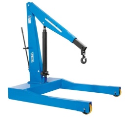 Grue d'atelier fixe 2500kg
Vérin en acier spécial, rectifié et chromé, robuste et résistant.
Flèche extensible. 4 positions de travail possibles.
Roues arrière pivotantes pour faciliter les déplacements.
Crochet pivotant à 360°.
Soupape de sécurité anti-surcharge.
Commande de descente à vitesse contrôlée.
Pompe hydraulique à 2 vitesses.
Roues en polyuréthane.