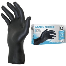 Gants nitriles usage unique noir non poudré et non stérile.
Gants texturés à l'extrémité des doigts.
Spécial mécanique.
Ambidextre.
Utilisation : travaux mécaniques, domestiques et ménagers.
Longueur : 240mm.
Epaisseur : 0,06mm.
Grammage : 3,5g.
EN 420 - EN ISO 374.
AQL < 1,5.