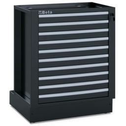 Module fixe avec 10 tiroirs pour combinaison d'ameublement d'atelier RSC50 2.0
Caractéristiques :
10 tiroirs (588x367 mm) montés sur glissières à billes de précision.
Fermeture des tiroirs amortie
Fonds de tiroirs protégés par un tapis en néoprène
Serrure centralisé frontale
Avec pieds réglables en hauteur
Chaque tiroir peut accueillir jusqu'à 4 modules d'outillage BETA