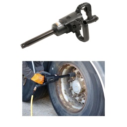 La référence Laser 9208 est doté d'un corps en composite spécialement conçu pour être léger et solide, et pour aider à éviter la perte de chaleur au niveau des mains normalement ressentie lors de l'utilisation d'outils pneumatiques puissants.
Enclume allongée (arbre de sortie) pour l'accès aux écrous de roue encastrés et le confort de l'utilisateur, beaucoup plus légère que les autres modèles du secteur.
Ces caractéristiques la rendent bien plus conviviale et moins fatigante à utiliser, protégeant ainsi de manière optimale la santé et la sécurité de l'utilisateur.
Solution idéale pour le remplacement des roues de poids lourds, la réparation des véhicules, l'entretien des flottes, les installations lourdes, la construction et l'agriculture.
Entraînement 3/4" produisant un couple maximum de 2170 N.m.
Couple de service : 1 763 N.m à 5 secondes. Couple de desserrage : 3 526 N.m à 25 secondes.
Niveau sonore : 98,5 dB. Consommation d'air : 7 cfm (11,9 m³/h). Poids : 4,6 kg. Longueur : 520 mm.
Corps en alliage de magnésium, pales de rotor montées sur ressort, mécanisme double marteau et échappement latéral.
Admission d'air : 3/8" BSP. Pression d'entrée d'air : 90 psi. Pour la version entraînement 1", voir la référence Laser 9024.