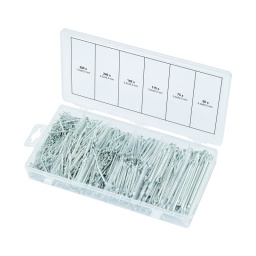 Assortiment de goupilles
composition :
380 x 1.5 x 25 mm 240 x 2.5 x 25 mm 140 x 2.5 x 38 mm 115 x 3.0 x 30 mm 75 x 3.0 x 50 mm 50 x 4.0 x 60 mm