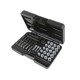 Kit de réparation pour filetages endommagés de bougies de préchauffage
filetages d'apport :
m8x1.0 - m10x1.0 - m10x1.25 - m12x1.25
tarauds :
m8x1.0 - m10x1.0 - m10x1.25 - m12x1.0 - m12x1.25 - m14x1.25