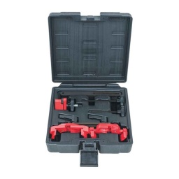 Outil de blocage de double arbre à cames - universel
- pour des moteurs a 1. 2 ou 4 arbres à cames
- pour les pignons de chaine de distribution
- permet le changement de courroie de distribution avec outil de blocage en place
- pour le blocage de la poulie de la pompe d'injection diesel
- coffret en matière plastique
outil de blocage d'arbre à cames
traverse longue
jeu de vis pointeau
dispositif de marquage d'arbres à cames
