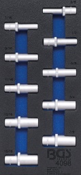 Exécution Pro Torque®, profondeavec cannelureÉtendue de la livraison10 x douilles pour clé, carré 12,5 mm (1/2") : 3/8" - 7/16" - 1/2" - 9/16" - 5/8" - 11/16" - 3/4" - 13/16" - 7/8" - 15/16"