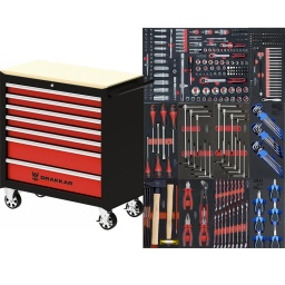 Servante xl longueur 914mm avec composition 3 tiroirs ks tools et bgs 365 pièces
Plan de travail avec plateau bois 26mm
Fermeture centralisée des tiroirs (2 clés)
- 5 tiroirs 785x406x74,5mm - charge maxi 25kg
- 2 tiroirs 785x406x153,5mm - charge maxi 30kg.
Charge maxi : 260kg.
4 roues polyamide Ø 125x48mm : 2 fixes et 2 pivotantes avec frein.
Peinture finition martelée.
Plateau bois 26mm
Dimensions 914x458x1008mm
composition :
Tiroir 1
711.1011
Module de douilles et accessoires mat, cliquet ultimate - module 1/1 - pour servantes et etablis - empreinte des outils découpee au laser - mousse imputrescible bi colores composition : 3 cliquets : 1/4" - 3/8" - 1/2" ultimate 1 tournevis : 1/4" rallonges 1/4": 50 - 100 mm rallonges flexible 1/4": 150 mm t 1/4": 110 mm rallonge 3/8": 150 mm rallonges 1/2": 125 - 250 mm cardans (série 911): 1/4" - 3/8" - 1/2" douilles courtes 1/4": 4 - 4.5 - 5 - 5.5 - 6 - 7 - 8 - 9 - 10 - 11 - 12 - 13 - 14 mm douilles longues 1/4": 4 - 5 - 6 - 7 - 8 - 9 - 10 mm douilles torx femelle 1/4": e4 - e5 - e6 - e7 - e8 douilles tv plats 1/4": 4 - 5.5 - 6.5 - 7 mm douilles cruciformes 1/4": ph1 - ph2 (x 2) pz1 - pz2 (x 2) douilles allen 1/4": 3 - 4 - 5 - 6 mm douilles tv torx 1/4": t8 - t9 - t10 - t15 - t20 - t25 - t27 - t30 douilles tv torx percées 1/4": t8 - t10 - t15 - t20 - t25 - t27 - t30 douilles courtes 3/8": 10 - 11 - 12 - 13 - 14 - 15 - 16 - 17 - 18 - 19 mm douilles longues 3/8": 10 - 11 - 12 - 13 - 14 - 15 mm douilles torx femelle 3/8": e10 - e11 - e12 - e14 - e16 - e18 douille bougie 3/8": 18 mm douilles courtes 1/2":8 - 10 - 11 - 12 - 13 - 14 - 15 - 16 - 17 - 18 - 19 - 20 - 21 - 22 - 24 - 27 - 30 - 32 - 34 mm douilles longues 1/2": 16 - 17 - 18 - 19 - 22 mm douilles torx femelle 1/2": e20 - e24 douilles bougie 1/2": 16 - 21 mm douilles porte embout :1/4" x 1/4" - 3/8" x 5/16" - 1/2" x 5/16" embouts : 1/4": t5 - t6 - t7 - t8 - t9 - t10 - t15 - t20 - t25 - t27 - t30 1/4": t7 perce 1/4": ts10 - ts15 - ts20 - ts25 - ts27 - ts30 - ts40 - ts45 1/4" xzn: mm - mm - m8 1/4" ribe: mm - mm - mm - mm - m9 5/16" plat: 8 - 10 - 12 mm 5/16"cruciformes : ph3 - ph4 - pz3 - pz4 5/16"allen : 7 - 8 - 10 - 12 - 14 mm 5/16"torx: t40 - t45 - t50 - t55 - t60 - t70 5/16"torx perce: t40 - t45 - t50 - t55 - t60 - t70 Module version 2022 douilles et accessoire finition Mat , cliquet ultimate
713.5011 embout long et court , mini cliquet porte embouts
Tiroir 2
922.6004 Tournevis ULTIMATE Fente, 4 mm - lame 100 mm-922.6006 Tournevis ULTIMATE Fente, 5,5 mm - lame 100 mm-922.6010 Tournevis ULTIMATE Fente, 6,5 mm - lame 125 mm-922.6012 Tournevis ULTIMATE Fente, 8 mm - lame 150 mm -922.6042 Tournevis ULTIMATE POZIDRIV®, PZ1 - lame 75 mm-922.6044 Tournevis ULTIMATE POZIDRIV®, PZ2 - lame 100 mm
158.5102 Clé mâle à poignée en T 6 pans, 2 mm-158.51025 Clé mâle à poignée en T 6 pans, 2,5 mm-158.5103 Clé mâle à poignée en T 6 pans, 3 mm-158.5104 Clé mâle à poignée en T 6 pans, 4 mm-158.5105 Clé mâle à poignée en T 6 pans, 5 mm-158.5106 Clé mâle à poignée en T 6 pans, 6 mm-158.5108 Clé mâle à poignée en T 6 pans, 8 mm-158.5110 Clé mâle à poignée en T 6 pans, 10 mm
158.5201 Clé mâle à poignée en T TORX®, T10-158.5202 Clé mâle à poignée en T TORX®, T15-158.5203 Clé mâle à poignée en T TORX®, T20-158.5204 Clé mâle à poignée en T TORX®, T25-158.5205 Clé mâle à poignée en T TORX®, T27-158.5206 Clé mâle à poignée en T TORX®, T30-158.5207 Clé mâle à poignée en T TORX®, T40-158.5208 Clé mâle à poignée en T TORX®, T45-158.5209 Clé mâle à poignée en T TORX®, T50
jeu de clés coudées | extra longue | profil T (pour Torx) T10 - T50 | 9 pièces (art. 793)jeu de clés coudées | extra longue | profil T (pour Torx) avec perçage T10 - T50 | 9 pièces (art. 794)jeu de clés coudées | extra longue | 1,5 - 10 mm | 9 pièces (art. 808)
Tiroir 3
Pince multiprise 250mmPince coupante 160mmPince meca 160mmPince cigogne 200mm
Pince combinée, 115 mmPince coupante de côté, 115 mmPince à freiner, 130 mm, droitePince à freiner, courbée, 125 mmPince coupante devant, 110 mmPince à becs longs, 150 mm
Clés mixtes ks tools ultimate 6-7-8-9-10-11-12-13-14-15-16-17-18-19-20-21-22mm
Module martellerie 713.1101